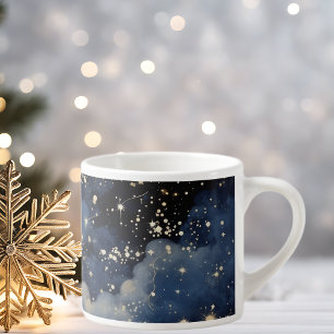 Xícara De Espresso Noite santa e estrelada de Natal