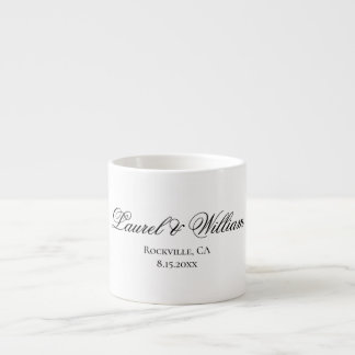 Xícara De Espresso Noiva de Script Elegante e Groom Expresso Mug