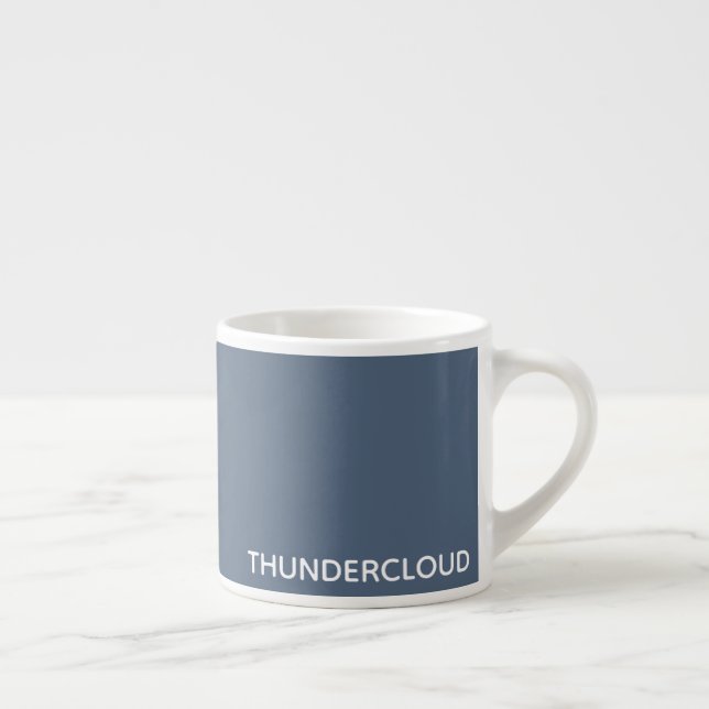Xícara De Espresso Nome da Cor da cinza Azul da Thundercloud (Direita)