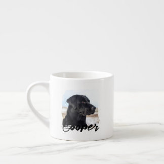 Xícara De Espresso Nome e Foto de Tipografia Moderna Simples do Pet