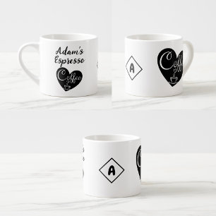 Xícara De Espresso Nome personalizado Pequena Taça Espresso   Love Co