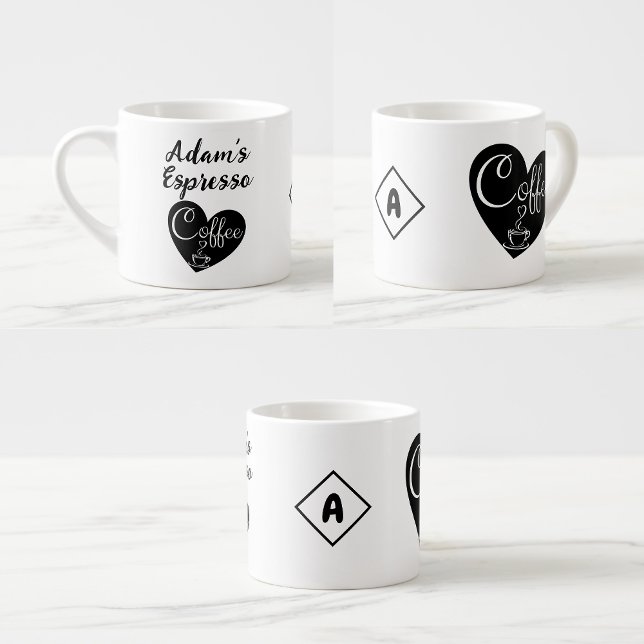 Xícara De Espresso Nome personalizado Pequena Taça Espresso | Love Co (Custom name espresso cup
)