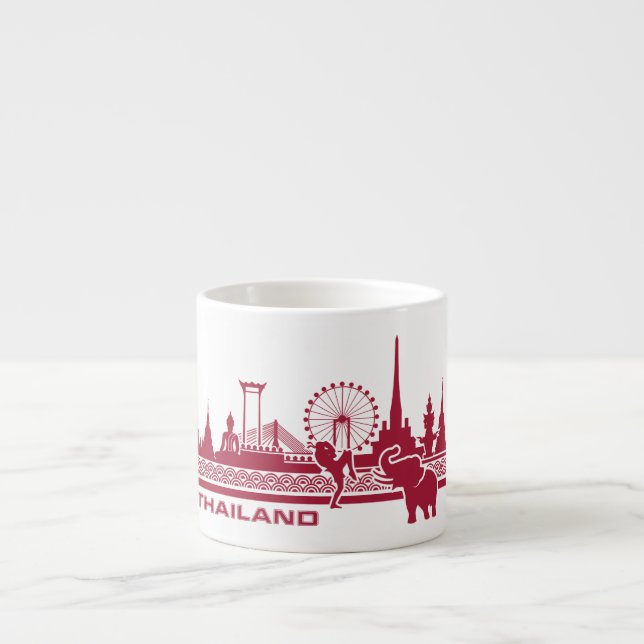 Xícara De Espresso Nome Personalizado Tailândia (Frente)