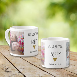 Xícara De Espresso Nós Te Amo Vovô De Colagem De Fotografias Poppy 2