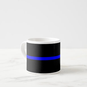 Xícara De Espresso O gráfico de linha azul fino simbólico