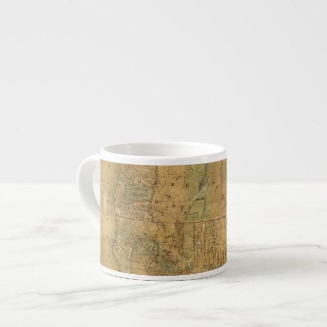 Xícara De Espresso O mapa de Bancroft dos estados pacíficos (Frente Esquerda)