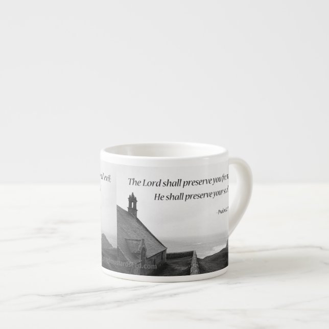 Xícara De Espresso O Senhor Preservar-Te-Á (Frente Esquerda)