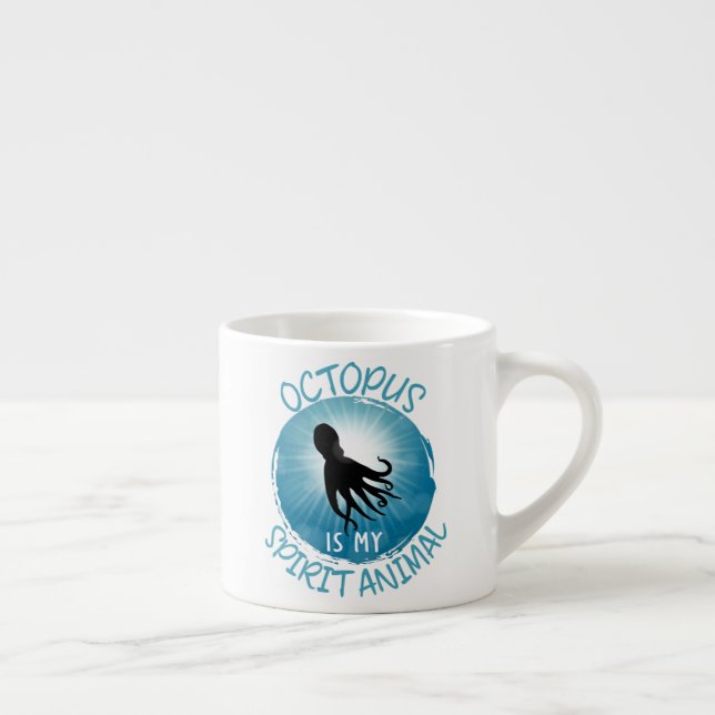 Xícara De Espresso Octopus É Meu Animal Espírito (Direita)