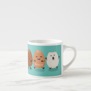 Xícara De Espresso Óculos caianos, bonitos, ilustração engraçada