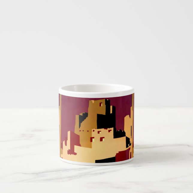 Xícara De Espresso Oeste do Sudoeste Pueblo WPA Nacional (Frente)