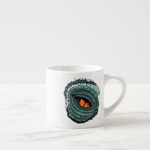 Xícara De Espresso Olho de Predador Réptil Primitivo