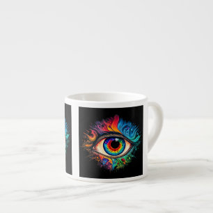 Xícara De Espresso Olhos Espresso Mug Psicodélicos