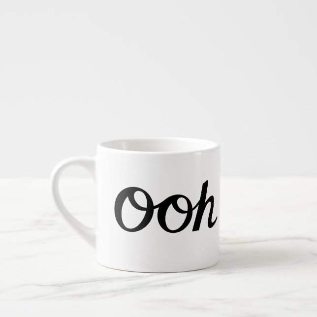 Xícara De Espresso Ooh La La Script Preto (Esquerda)