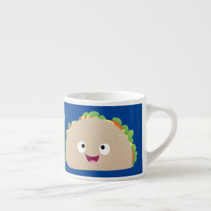 Xícara De Espresso Óptica ilustração do desenho animado do taco feliz