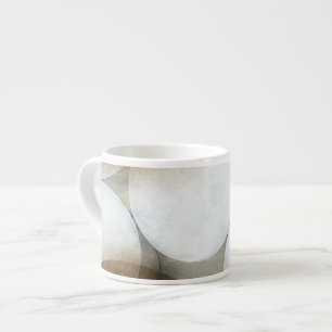 Xícara De Espresso Órbios brancos e Círculos castanhos