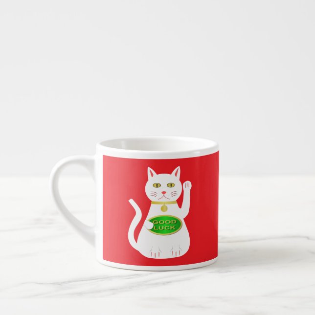 Xícara De Espresso Oriental Lucky Cat (Esquerda)