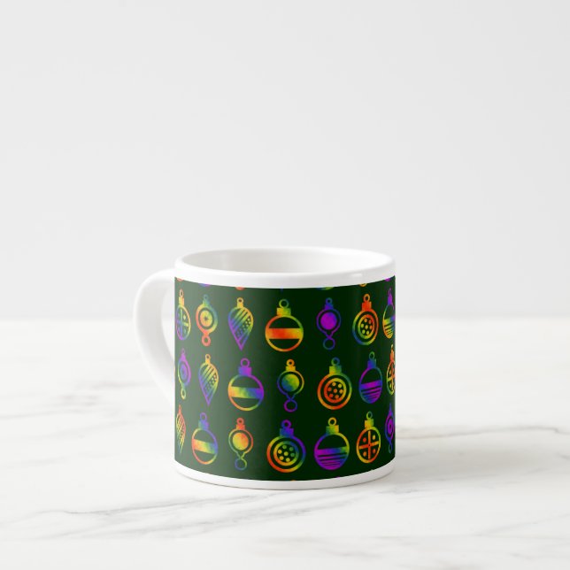 Xícara De Espresso Ornamentos de Trippy (Frente Esquerda)