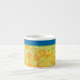 Xícara De Espresso Ouro Daffodils Espresso Café Mug para Personalizar