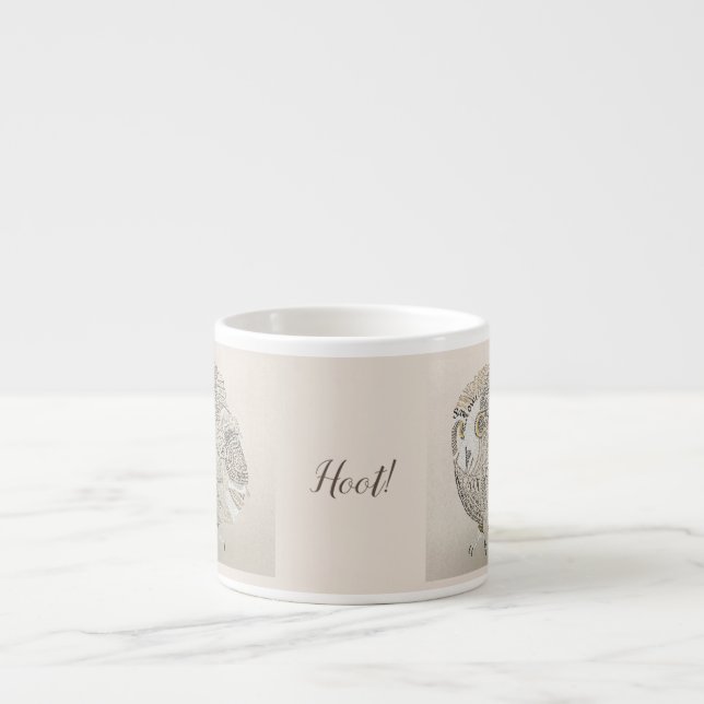 Xícara De Espresso Owl Espresso Mug (Frente)