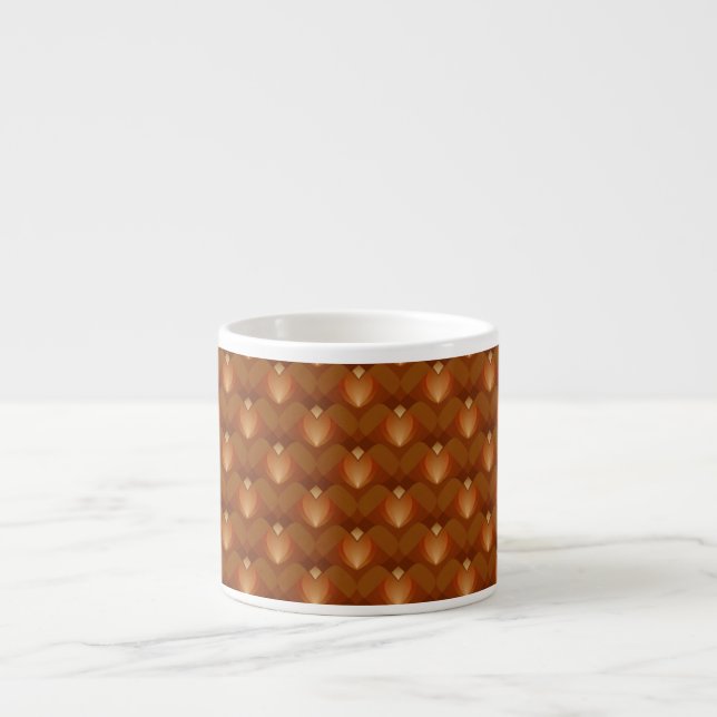 Xícara De Espresso Padrão Boho Retro no Estilo dos Anos 70 (Frente)