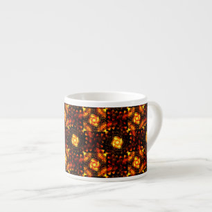 Xícara De Espresso Padrão de Arte Abstrata Boho Moderno Elegante Dour