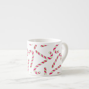 Xícara De Espresso Padrão de cana doce de Natal