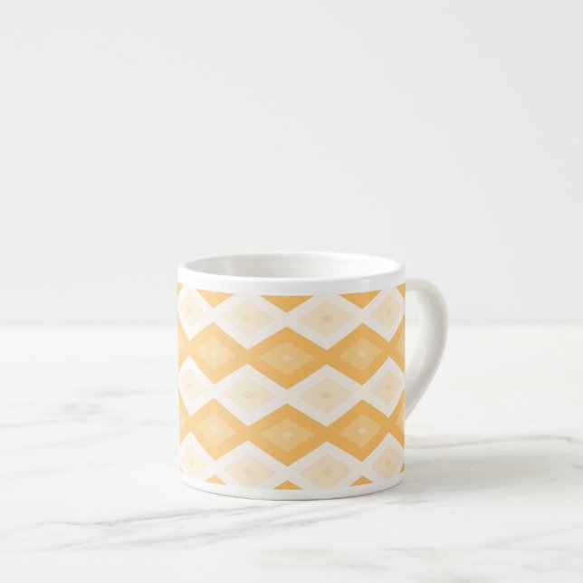 Xícara De Espresso Padrão de diamante amarelo (Frente Esquerda)