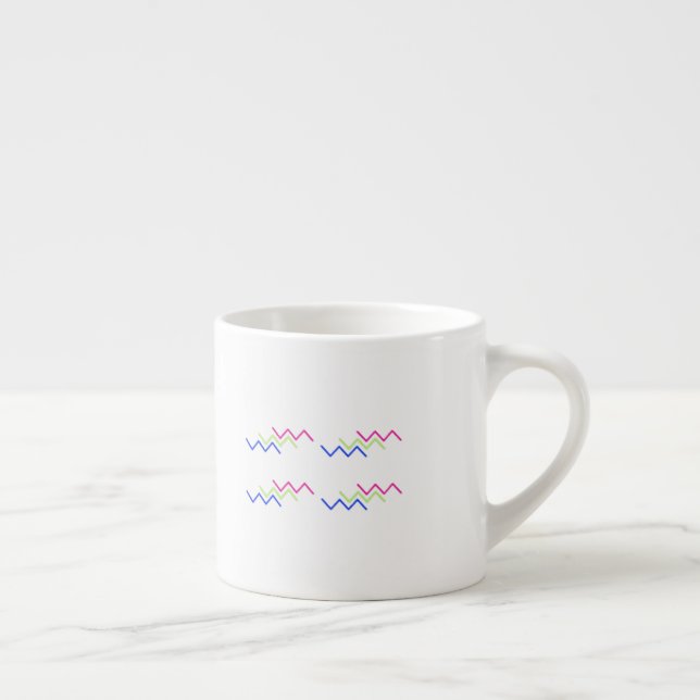 Xícara De Espresso Padrão de Energia Zigzag Vibrante (Direita)