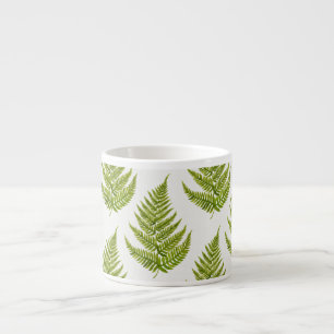 Xícara De Espresso Padrão de Fern de Aquarela