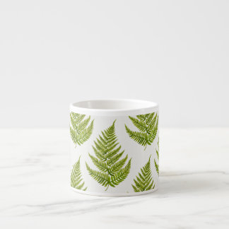 Xícara De Espresso Padrão de Fern de Aquarela