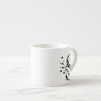 Xícara De Espresso Padrão de Flor Letra S