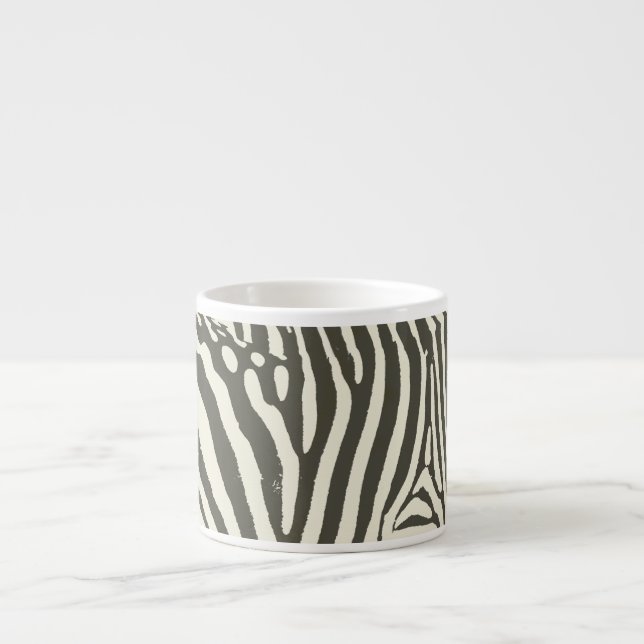 Xícara De Espresso Padrão de Impressão de Animais Zebra Stripe (Frente)