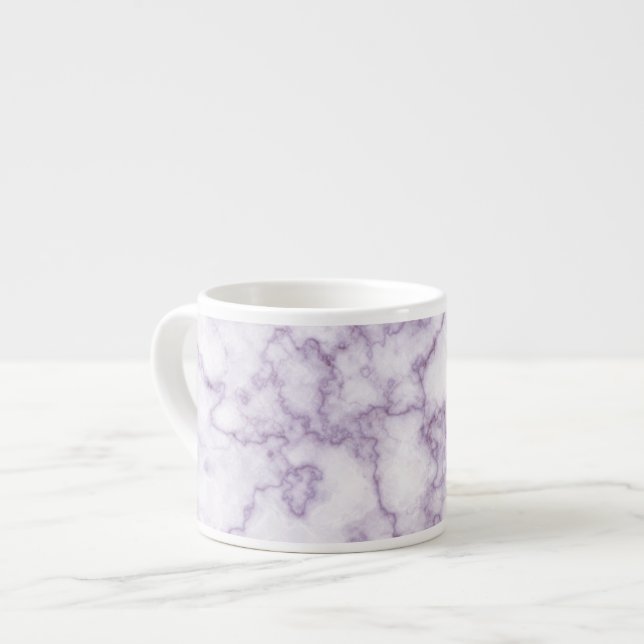 Xícara De Espresso Padrão de Mármore Roxo (Frente Esquerda)