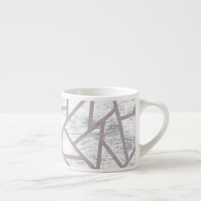 Xícara De Espresso Padrão de mosaico de cinzas pálidas (Direita)