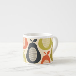 Xícara De Espresso Padrão de Peras Escrivíveis Retroativas