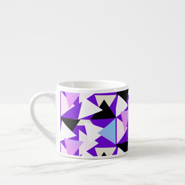 Xícara De Espresso Padrão de pirâmide de triângulo de abstrato (Esquerda)
