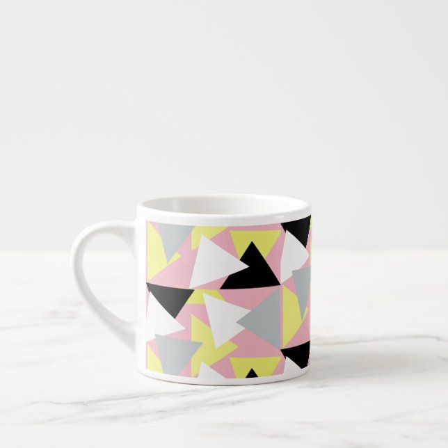 Xícara De Espresso Padrão de pirâmide de triângulo de abstrato (Esquerda)