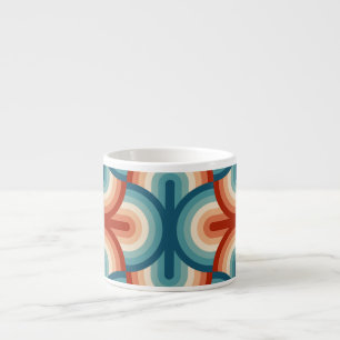 Xícara De Espresso Padrão de Stripes do Arco-Íris de Verão