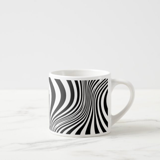 Xícara De Espresso Padrão de Textura de Impressão de Pele de Zebra (Direita)