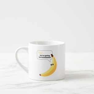 Xícara De Espresso Padrão divertido de festa com piadas de banana col