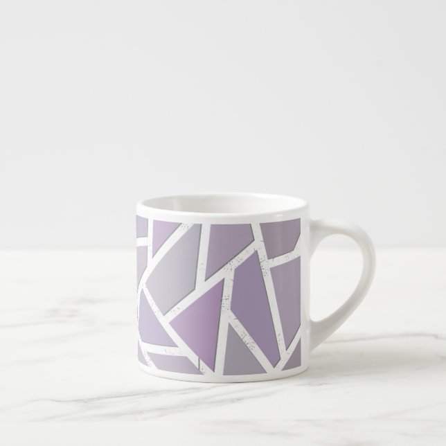 Xícara De Espresso padrão do mosaico da lavanda (Direita)