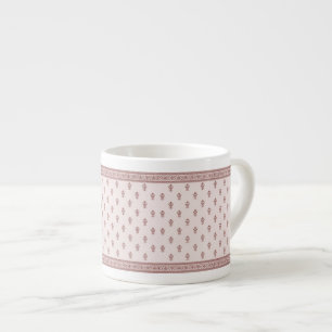 Xícara De Espresso Padrão Floral A Rosa De Cogumelo