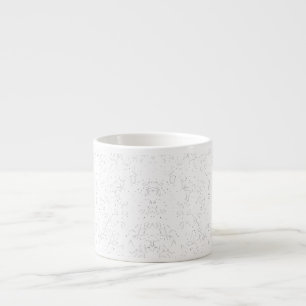 Xícara De Espresso Padrão Floral Monocromático – Arte Elegante e Sem