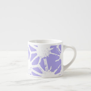 Xícara De Espresso padrão geométrico de lavanda