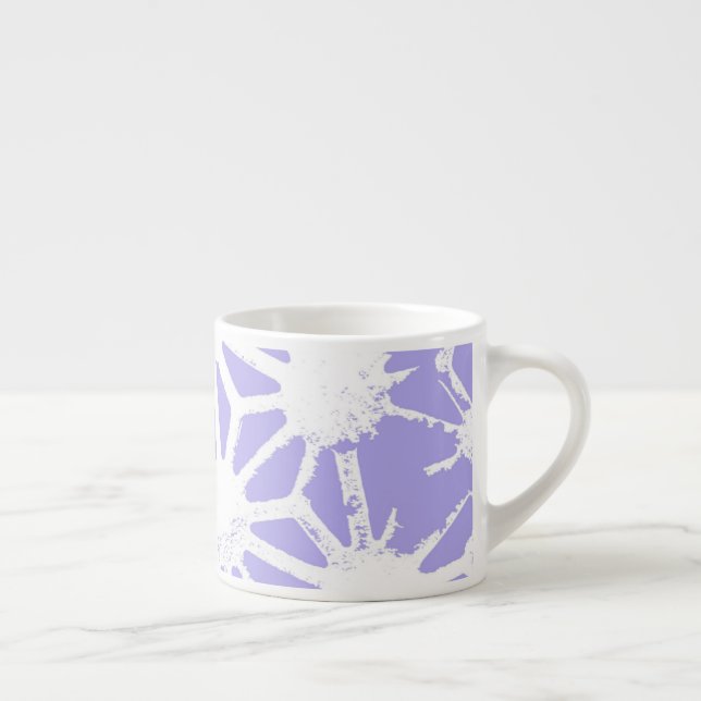 Xícara De Espresso padrão geométrico de lavanda (Direita)