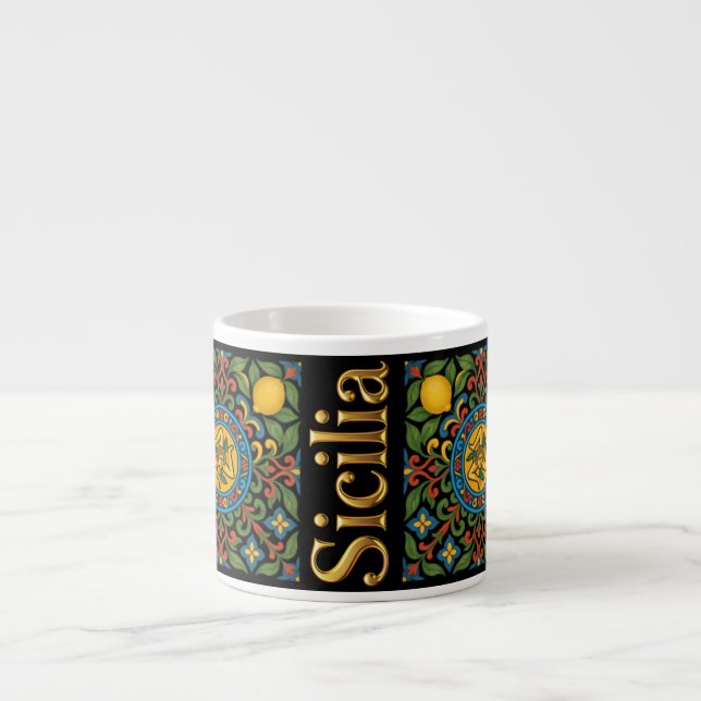 Xícara De Espresso Padrão Siciliano da Sicília (Frente)