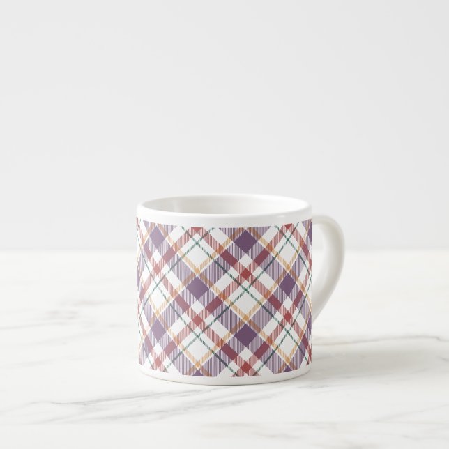Xícara De Espresso Padrão Xadrez Clássico (Frente Esquerda)