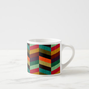 Xícara De Espresso Padrão Xadrez Colorido Multicor