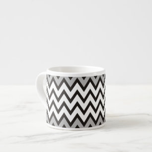 Xícara De Espresso Padrão ZIGZAG - cinza branca preta + sua ideia