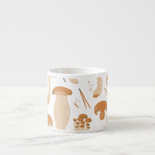 Xícara De Espresso Padrões de Vintagem do Linocut Comestível
